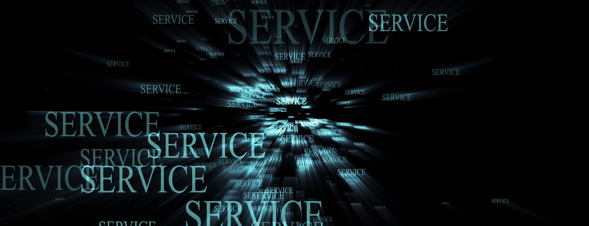 Abstract repeated 'service' text pattern
